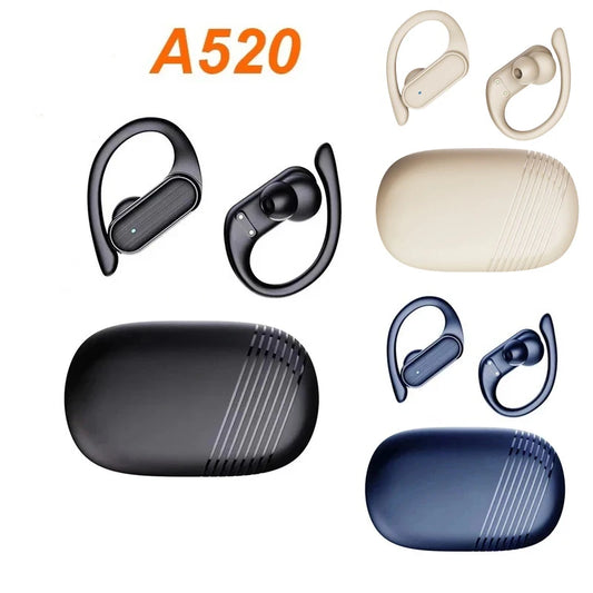 A520 Wireless Bluetooth 5.3 Ear Hook Headset – HIFI Stereo, Microphone, Running & Gaming