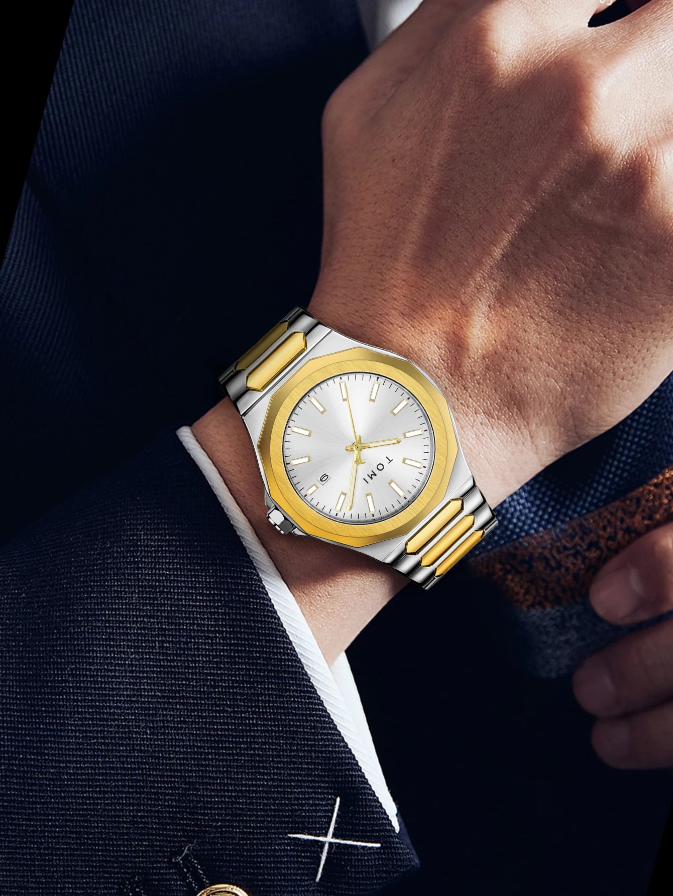TOMI Luxury Men’s Watch & Gift Box Set – Business Quartz Watch
