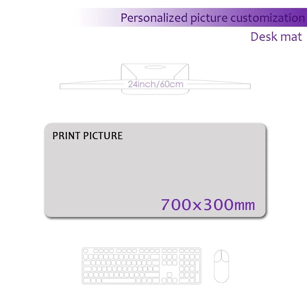 Custom XXL Gaming Mouse Pad | HD Print | Personalized Desk Mat | Anime Logo Office Keyboard Mat