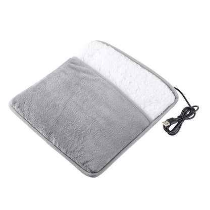 Raugee USB Electric Foot Warmer Mat – Portable Wearable Soft Foot Heating Pad for Home, Winter Warmth