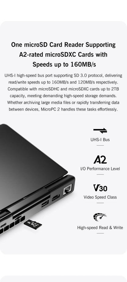 GPD MicroPC 2 – 7" Mini Laptop, Intel i3-N300, 16GB DDR5, 512GB SSD, Touch Screen, Windows 11