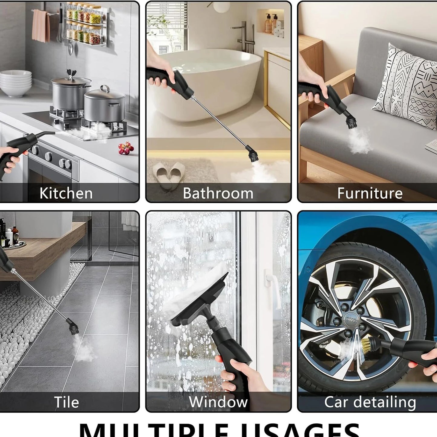 2500W 220V Household Steam Cleaner – High Temperature Pressurized for Floor, Kitchen & Interior