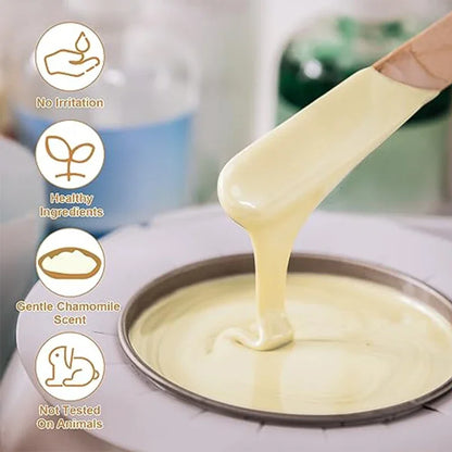 Hard wax beans for hair removal by R.E.D. Shopping, shown in a 500g package, used for professional waxing and personal hair removal.