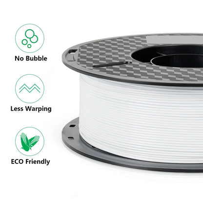 KINGROON 3D Printer Filament – 10KG Bulk, 1.75mm PLA / ABS / PETG, 10 Rolls, Black / White / Gray