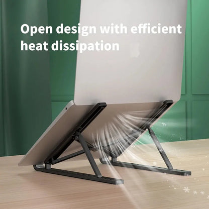 Adjustable Foldable Laptop Stand 7-Level – Portable ABS Holder for MacBook, iPad, Lenovo, Tablet