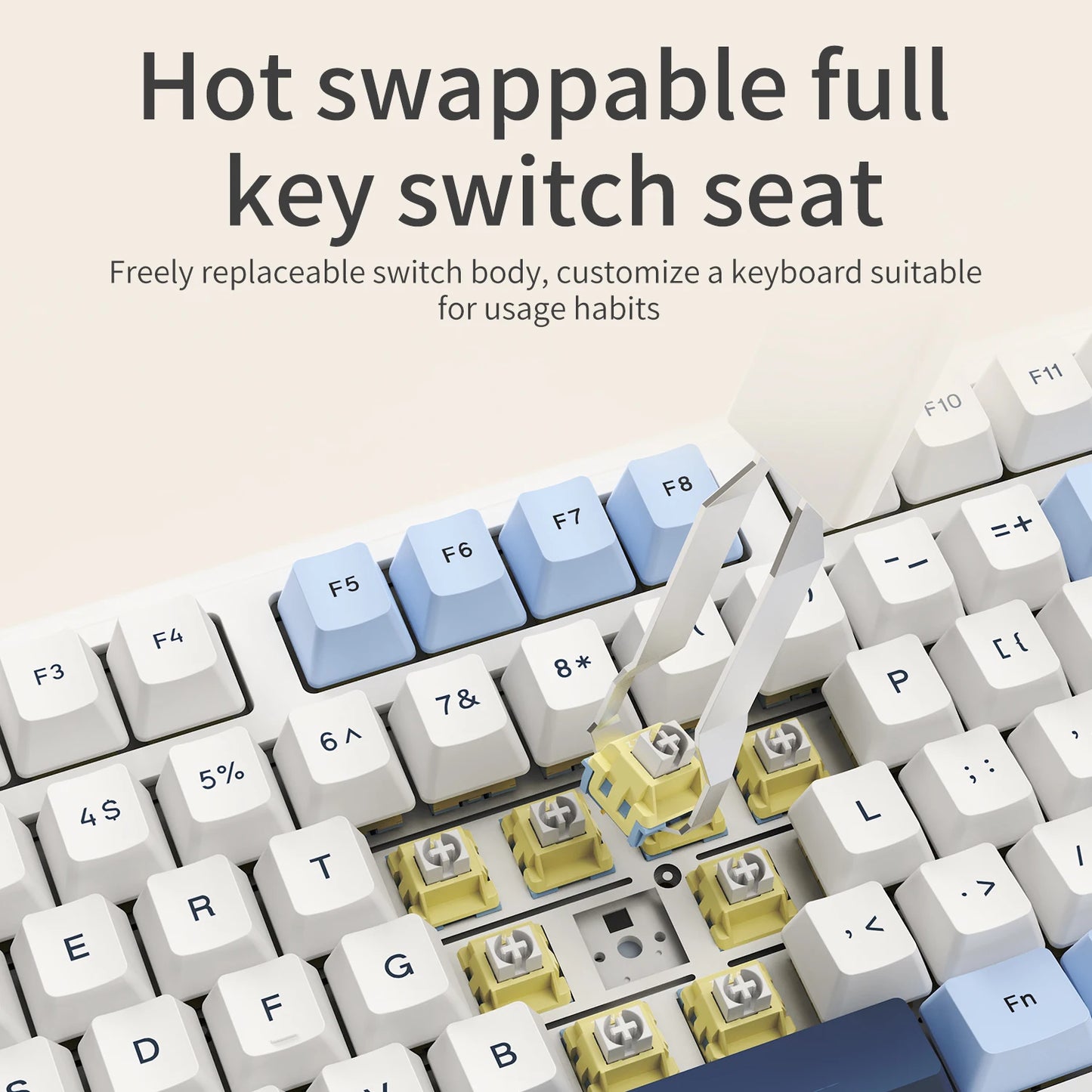 AJAZZ AK980 Mechanical Keyboard – 98-Key, Wired, Hot-Swap, Gasket Mount, RGB, CE/RoHS