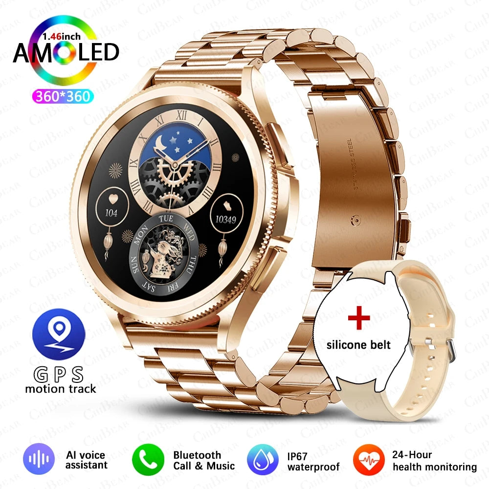 2025 Smart Watch 6 – AMOLED HD Screen, 100+ Sport Modes, IP68 Waterproof, Android & iOS