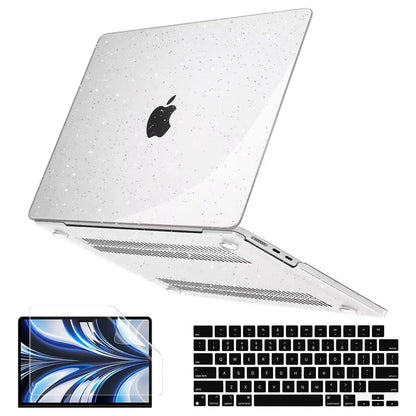 EGYAL MacBook Hard Case – Air 13/15, Pro 13/14/16, M1–M5, Crystal, Matte & Glitter Covers