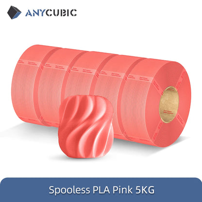 ANYCUBIC 10KG Spooless PLA Filament 1.75mm – Refill for Kobra 3 & S1C