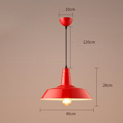 Nordic Industrial Retro Pendant Light – E27 Vintage Loft Bar Cafe Lamp