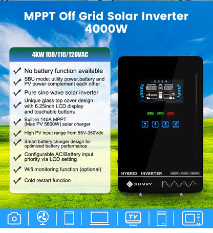 Sumry 4KW Off-Grid Solar Inverter with MPPT Charger