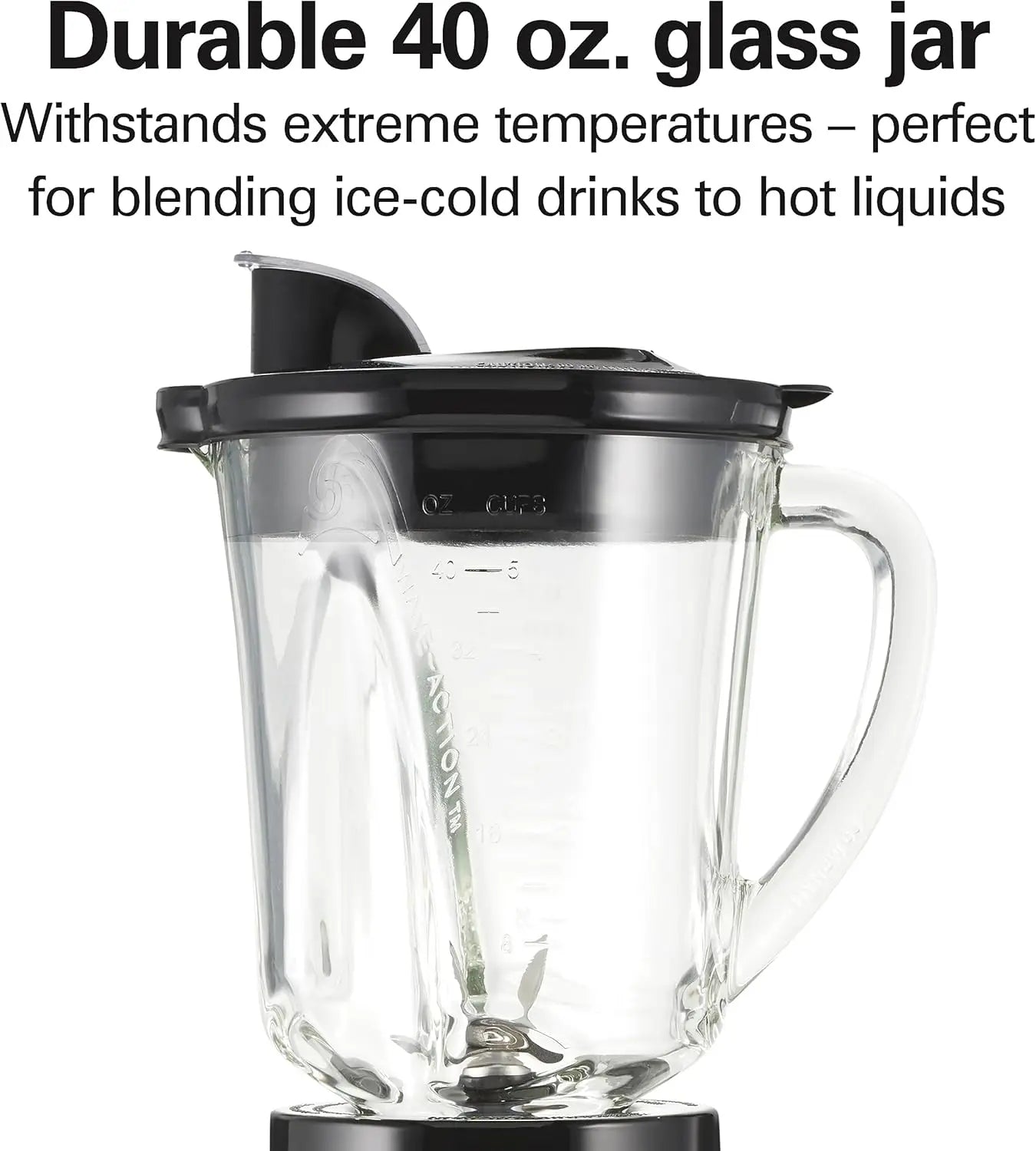 700W Blender & Food Processor Combo – 40oz Glass Jar, Travel Cup, 3-Cup Food Chopper | Gray/Black