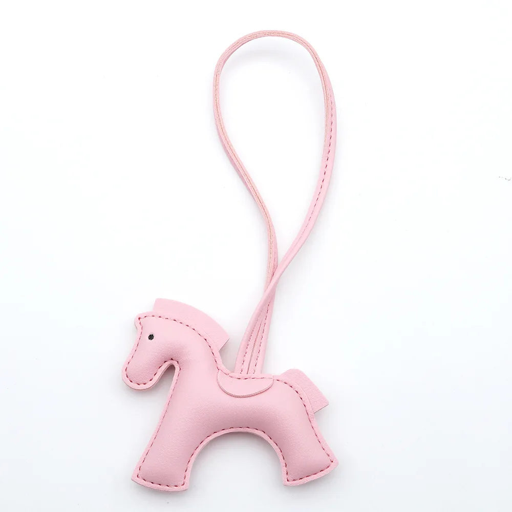 Pony Bag Charm | PU Leather Luggage & Car Pendant | Travel Accessory