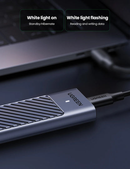 UGREEN M.2 SSD Enclosure | NVMe & SATA | USB 3.2 Gen2 20Gbps | Supports 2230–2280