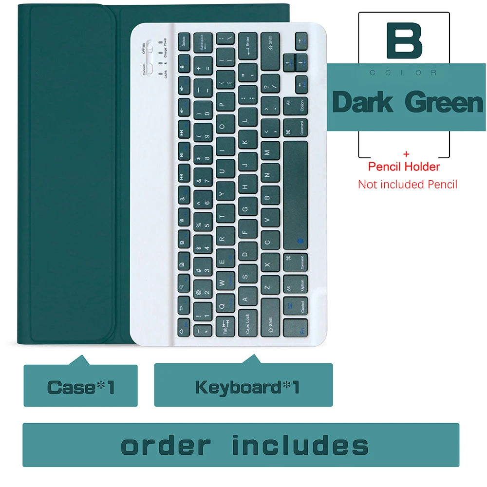 Wireless Magic Keyboard & Mouse Case for iPad Pro 11/13, Air 11/13, iPad 7-10 Gen – Bluetooth, Touchpad