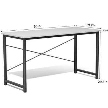 JHK Computer Desk | 5 Sizes, Modern Metal Frame & Wood Top