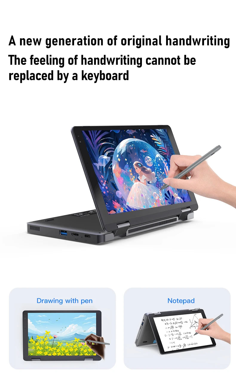 Zwide Pocket Book N8 Pro – 8" Yoga Mini Laptop, Intel i3-N305, 16GB LPDDR5, up to 2TB SSD, Windows 11