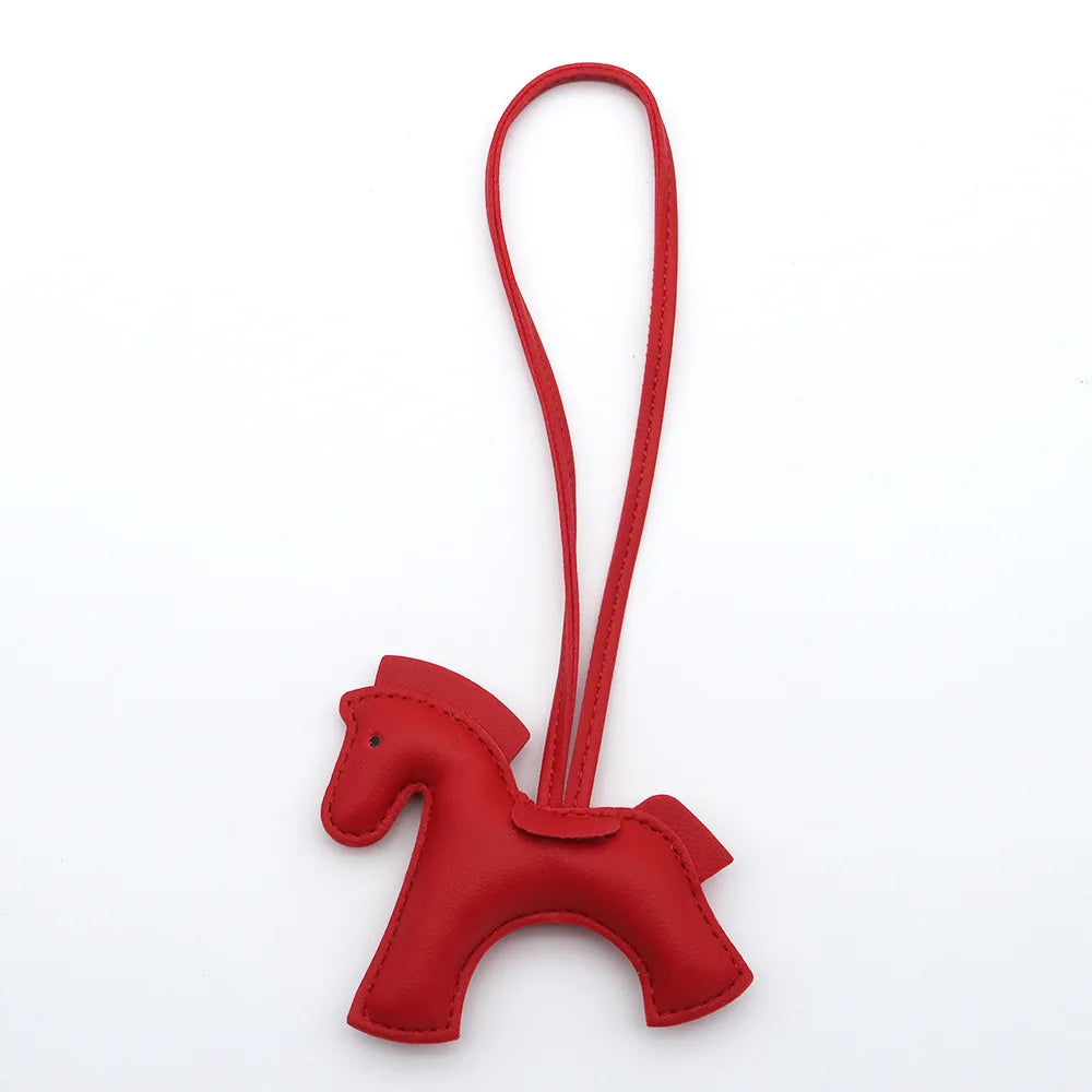 Pony Bag Charm | PU Leather Luggage & Car Pendant | Travel Accessory
