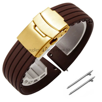 Quick Release Silicone Watch Strap 18–24mm – For Huawei, Seiko, Omega, Fossil & More