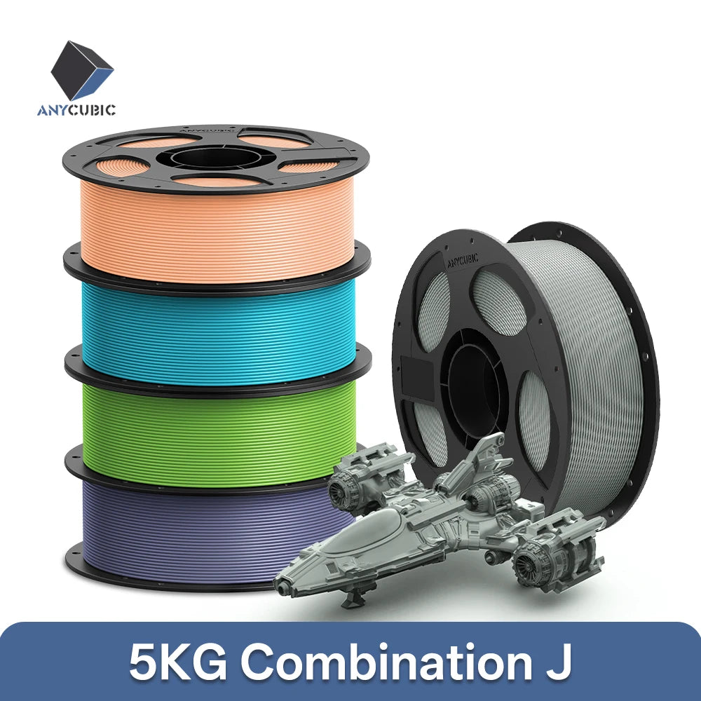 ANYCUBIC PLA 3D Printer Filament – 5KG / 1.75mm, Eco-Friendly, EU & US Warehouse, For Kobra S1C / K3C