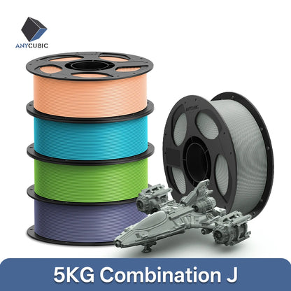 ANYCUBIC PLA 3D Printer Filament – 5KG / 1.75mm, Eco-Friendly, EU & US Warehouse, For Kobra S1C / K3C