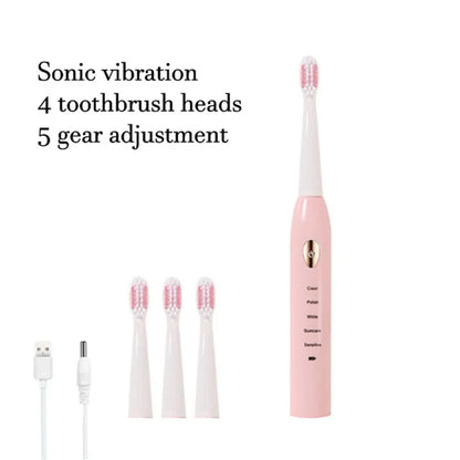 Rechargeable R.E.D. Electric Toothbrush with 5 brushing modes, waterproof design, and a 30-day battery life for effective oral care.