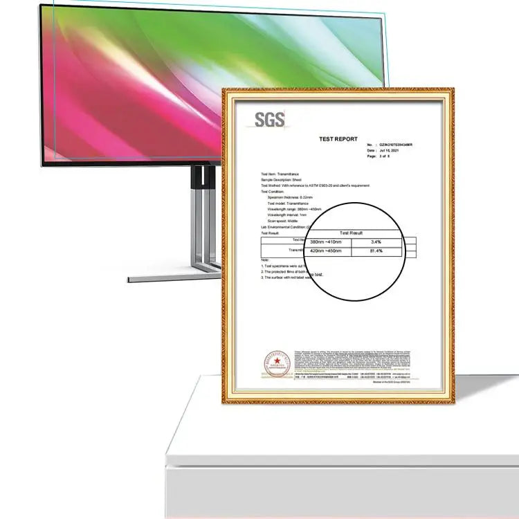 Blue Light Blocking Screen Protector 24" — Anti-Reflective, Eye Protection, Radiation-Free