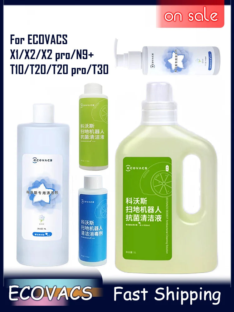 ECOVACS Floor Cleaning Solution | Deebot T20 / T10 / X1 / X2 Series | 480ml