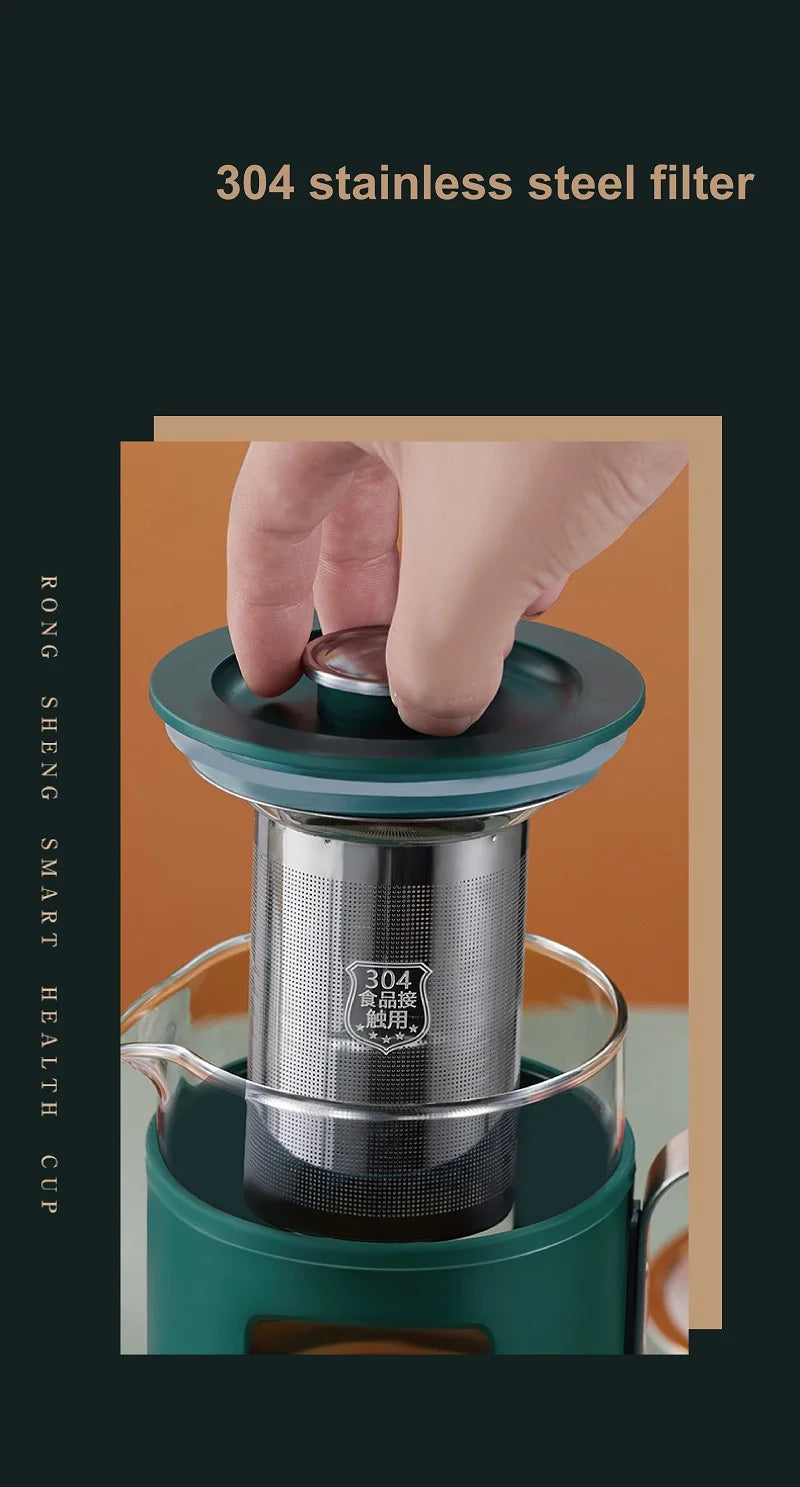 600ml Smart Tea Maker & Electric Kettle – Portable Mini Health Pot, Auto Keep Warm, Multi-Function | 220V Travel