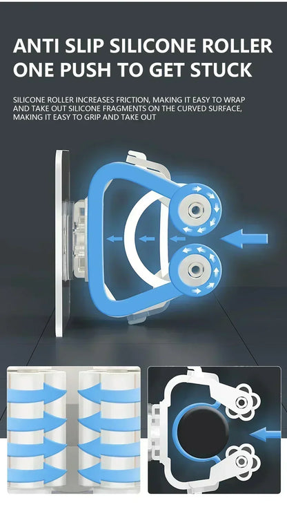 Self-Adhesive Mop & Broom Holder | Wall Mounted No-Drill Storage Hook