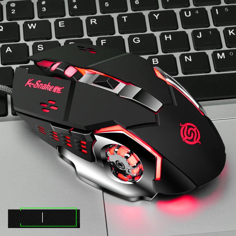 YTOM Viper Q5 Wired Gaming Mouse – 6 Buttons, 4-Grade DPI 1200–3200, Ambidextrous, CE Certified
