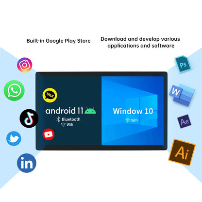 Industrial Touch Panel PC 15.6"/17.3"/18.5" – Android 11/Win 10, Waterproof, Wall Mount