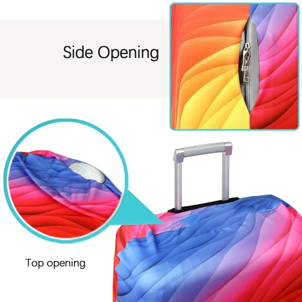 Stretch Elastic Suitcase Cover Protector with Painted Design