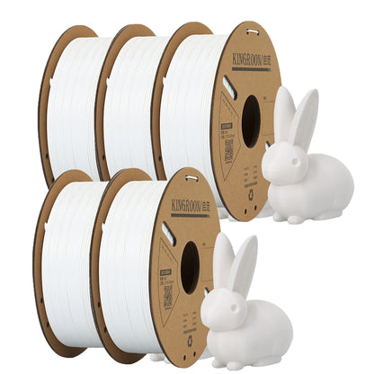 KINGROON PLA Filament 1.75mm – 5 or 10 Rolls, Mixed Colors, No Bubble
