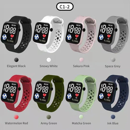 YIKAZE Kids LED Digital Watch – Silicone Strap, Cartoon Sport Wristwatch for Boys & Girls