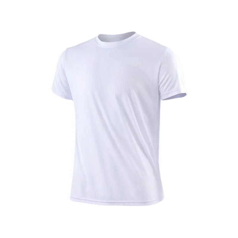 Men's quick dry sport T-shirt by R.E.D. Shopping, moisture-wicking gym and running top, lightweight and breathable activewear.