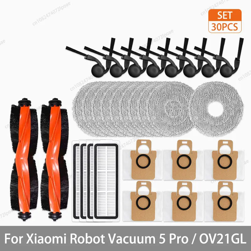 Xiaomi Robot Vacuum 5 Pro / OV21GL Spare Parts – Brush, Filter, Mop & Dust Bag