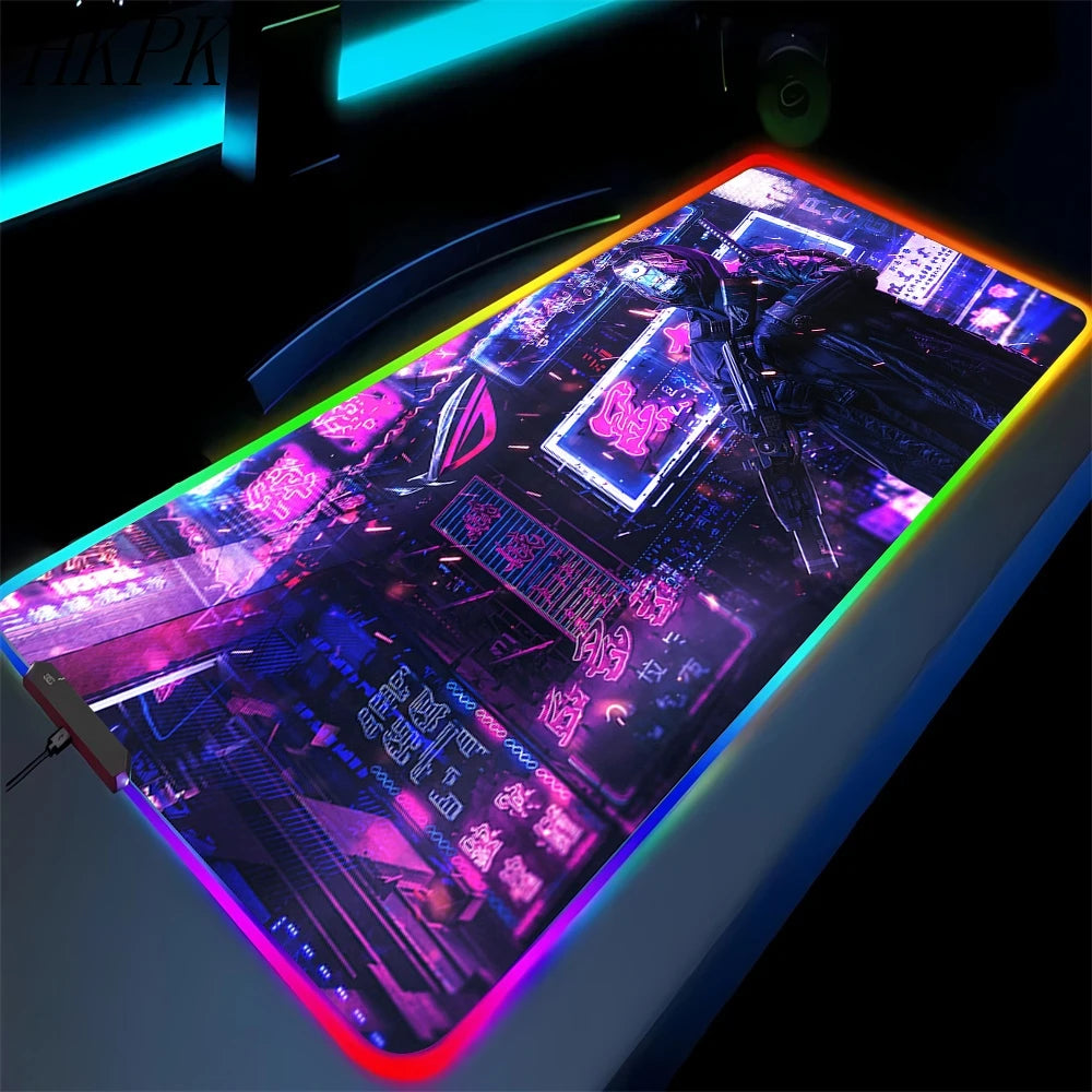 RGB Gaming Mouse Pad XXL with Backlight – Multiple Sizes, Non-Slip Rubber, 3mm
