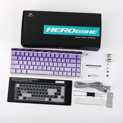 AULA Hero68 HE Magnetic Gaming Keyboard – 65% ANSI, Wired, Hall Effect Switches