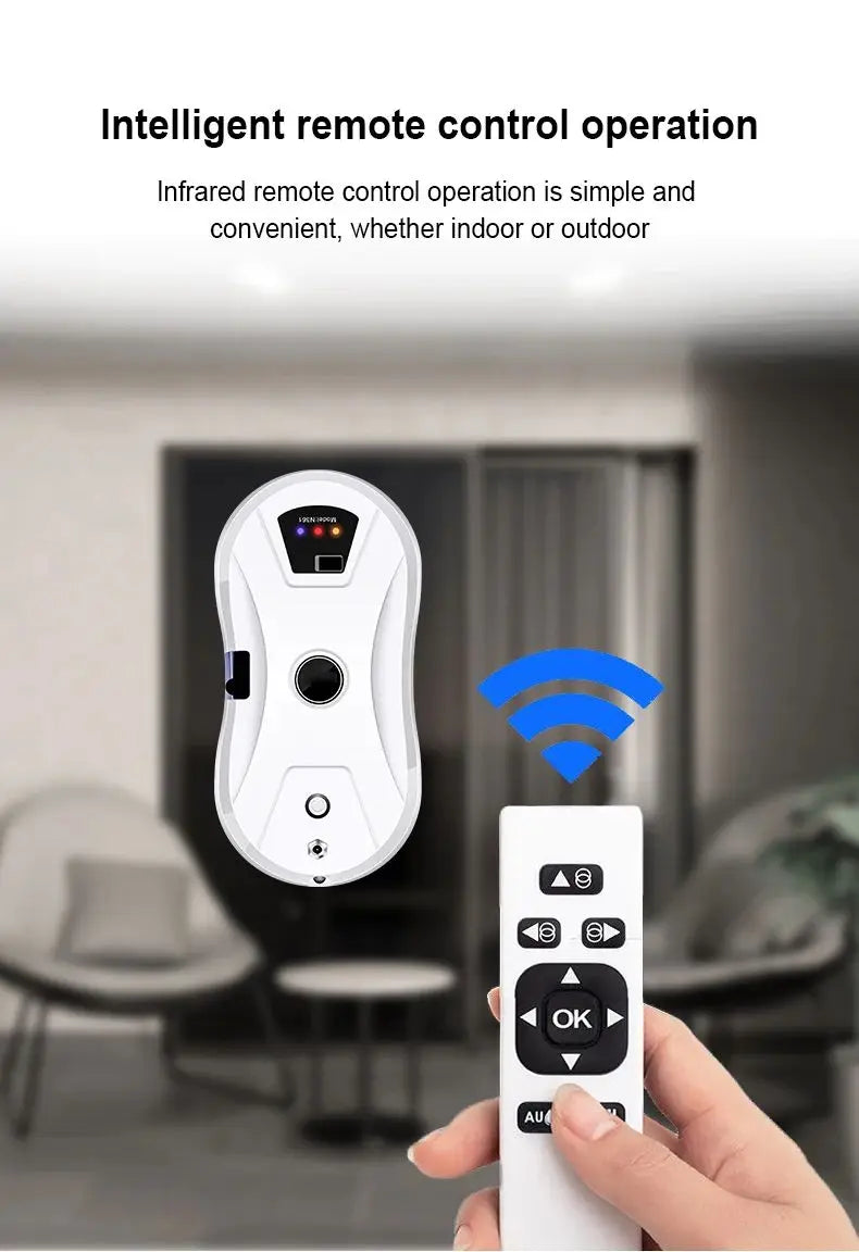 DIVEDEER Intelligent Window Cleaner Robot – Automatic Electric Window Washing Machine with EU Plug
