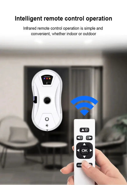 DIVEDEER Intelligent Window Cleaner Robot – Automatic Electric Window Washing Machine with EU Plug