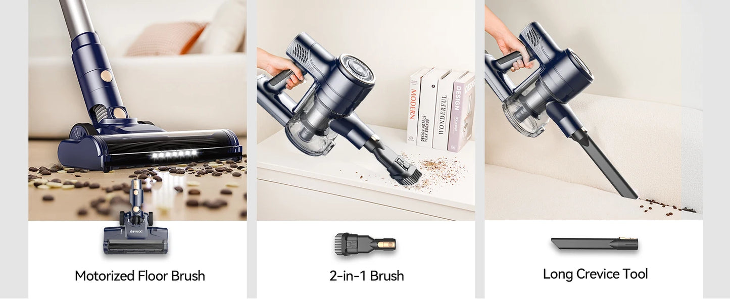INSE I8 Corded Vacuum Cleaner 6-in-1 | 25KPa 600W | EU & US Plug | Carpet & Pet Hair