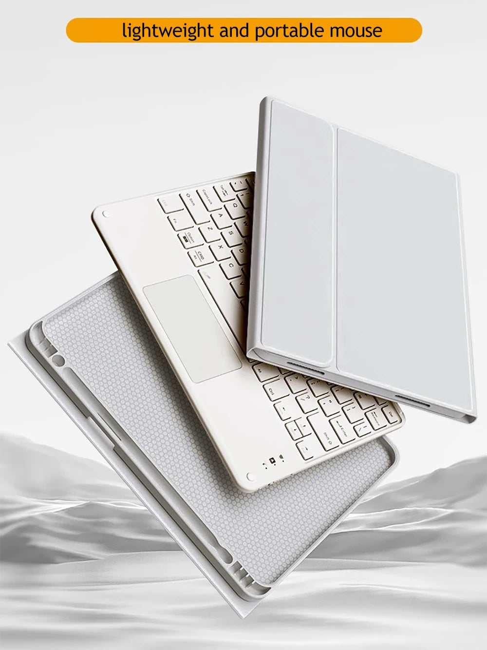Wireless Magic Keyboard & Mouse Case for iPad Pro 11/13, Air 11/13, iPad 7-10 Gen – Bluetooth, Touchpad