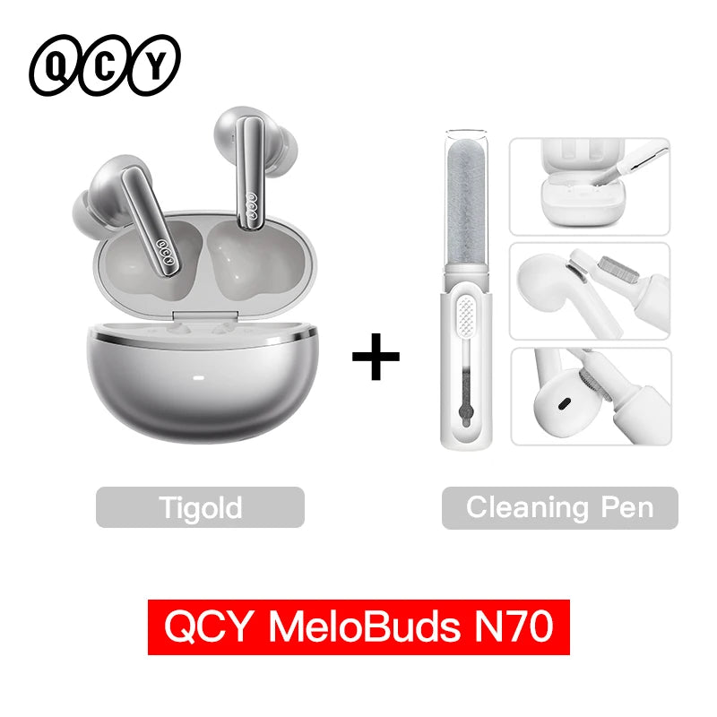 QCY MeloBuds N70 Wireless Earbuds – ANC, Bluetooth 6.0, LDAC, 50H, IPX5