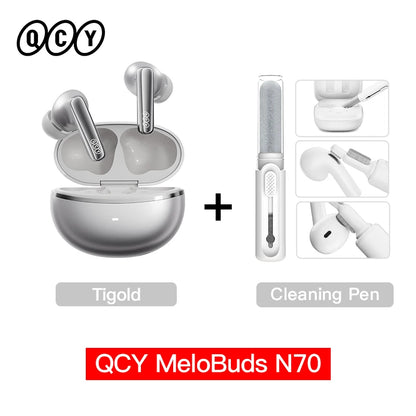 QCY MeloBuds N70 Wireless Earbuds – ANC, Bluetooth 6.0, LDAC, 50H, IPX5