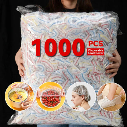 Elastic Food Cover Bags | Reusable PE Cling Wrap for Plates & Bowls | 50–1000 pcs