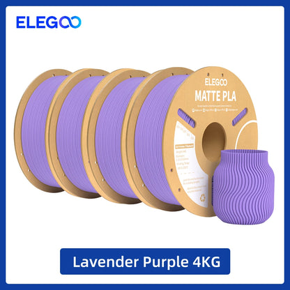 ELEGOO Matte PLA Filament 1.75mm 1KG – +/-0.02mm Accuracy, Cardboard Spool