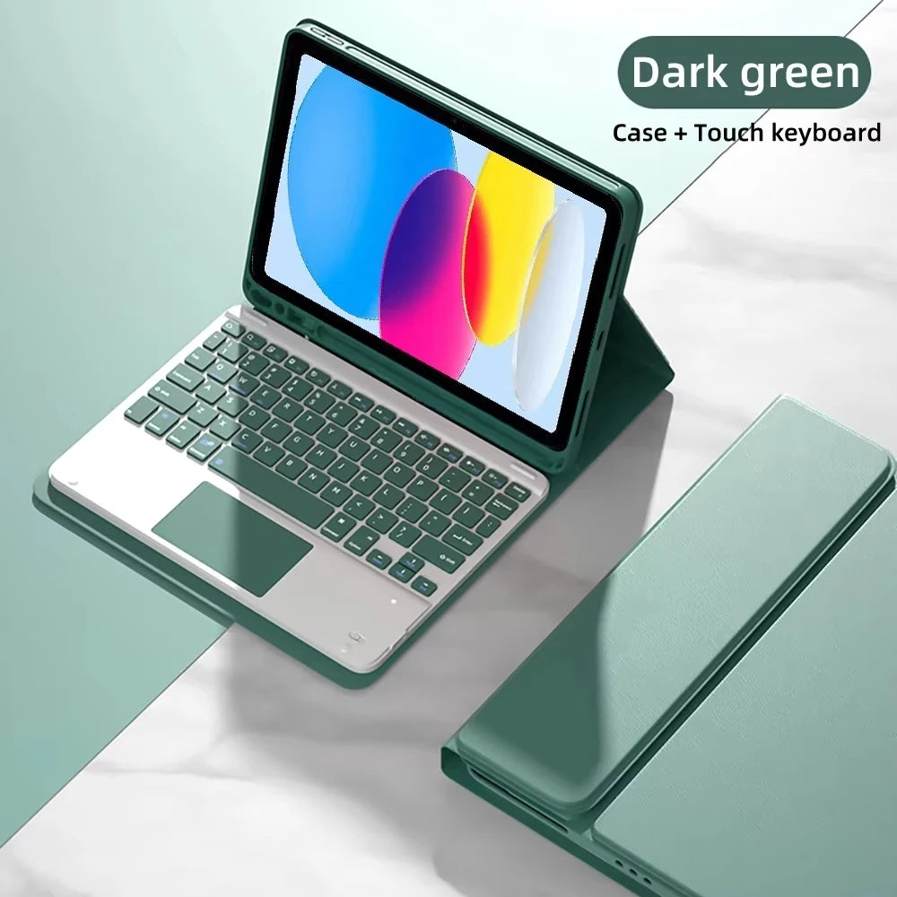 PULUZ Detachable Bluetooth Keyboard Case for iPad 10th Gen 10.9" & iPad 11" A16 2025 – with Pencil Holder