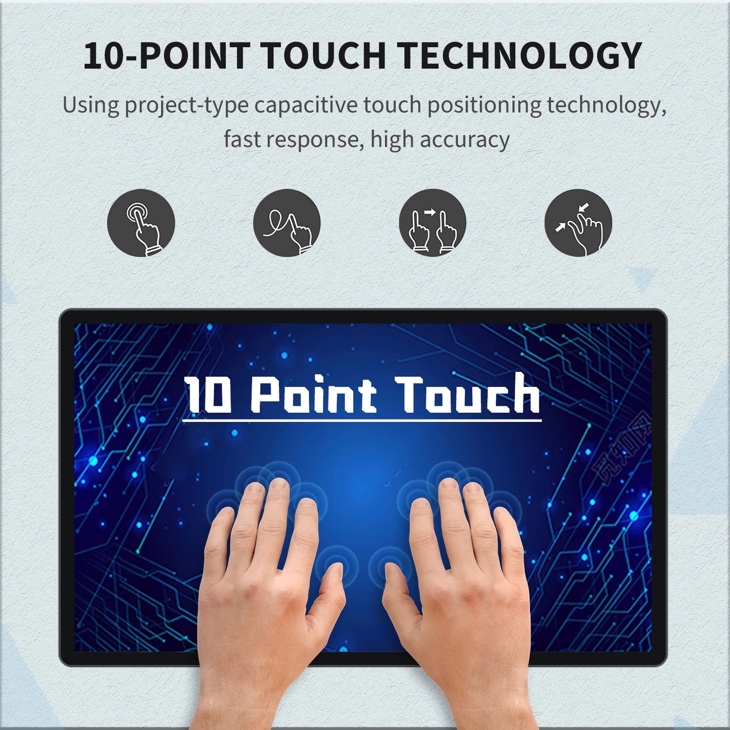 TouchWo All-in-One Touchscreen PC – 21.5" / 27" / 32", Android 11/12/14 or Windows 10/11, Industrial Grade