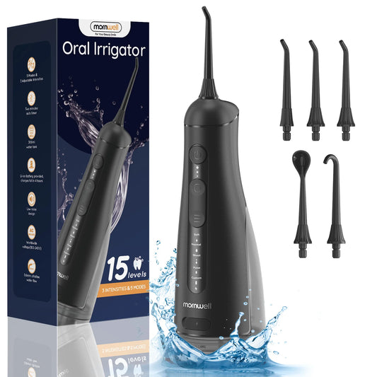 Portable Oral Irrigator | 5 Jet Tips | 5 Modes | 300ml | IPX7 Water Flosser